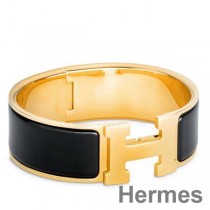 Pulsera Hermes Clic Clac H PM con esmalte negro