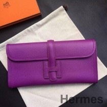 Bolso de mano Hermes Jige Elan 29 en piel de becerro Epsom ciclamen