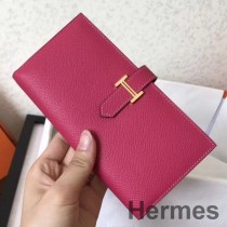 Cartera con refuerzo Hermes Peach Epsom Bearn