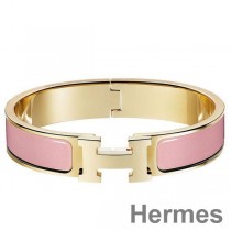 Pulsera Hermes Clic H PM con esmalte rosa