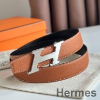 Ceinture Réversible Hermes H Speed 32MM en Cuir Clémence Doré