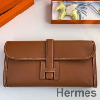 Hermes Pochette Jige Elan 29 En Cuir De Veau Swift Doré