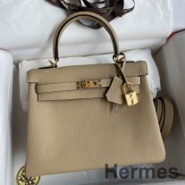 Hermes Kelly Retourne 25 Sac Fait Main En Cuir Trench Clémence