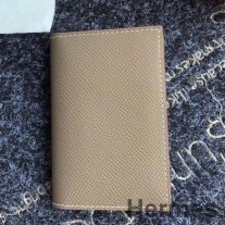 Porte-Cartes Hermes MC² Euclide En Cuir Epsom Taupe