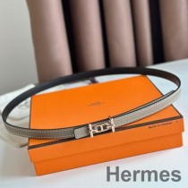 Ceinture réversible Hermes Ancre 13MM en cuir Epsom gris