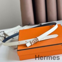 Ceinture réversible Hermes Ancre 13MM en cuir Epsom blanc