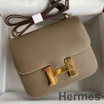 Hermes Constance 18 Sac Fait Main En Cuir De Veau Epsom Tanpe