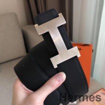 Boucle de ceinture Hermes Constance 2 et bracelet Epsom noir/vert 42 mm