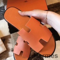 Sandales Hermes Izmir En Cuir Epsom Orange