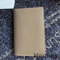 Porte-Cartes Hermes MC² Euclide En Cuir Epsom Taupe