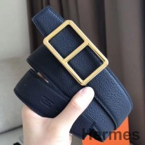 Boucle de ceinture Hermes Officier et bracelet bleu marine 38MM