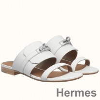 Σανδάλια Hermes Avenue σε λευκό δέρμα μοσχαριού
