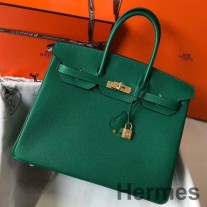 Τσάντα Hermes Birkin 35cm In Vert Vertigo Clemence Leather GHW