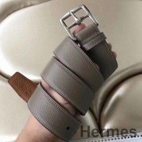 Ζώνη Hermes Etriviere 40 σε Etoupe Epsom Leather