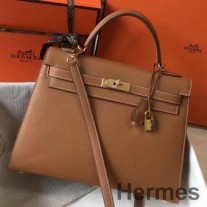 Τσάντα Hermes Kelly 32cm σε Χρυσό Epsom Leather GHW