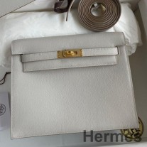Τσάντα Hermes Kelly Danse II σε Pearl Grey Evercolor Calfskin
