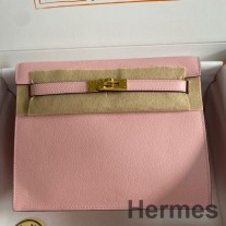 Τσάντα Hermes Kelly Danse II In Rose Sakura Evercolor Calfskin