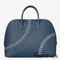 Τσάντα μπέιζμπολ Hermes Blue Malte Bolide 1923 45