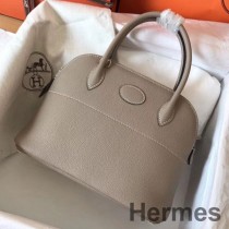 Hermes Bolide 27 Χειροποίητη Τσάντα Σε Δερμάτινο Tourterelle Clemence