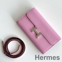 Hermes Constance To Go Wallet σε Mauve Sylvestre Epsom Calfskin