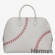 Τσάντα μπέιζμπολ Hermes Gris Perle Bolide 1923 45