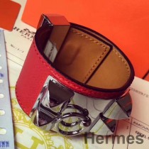Βραχιόλι Hermes Red Epsom Collier de Chien Μέγεθος S