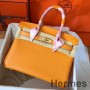 Hermes Birkin 30 Χειροποίητη Τσάντα σε Κίτρινο Δέρμα Epsom
