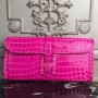 Hermes Jige Elan 29 Clutch σε ροζ κόκκινο δέρμα κροκόδειλου