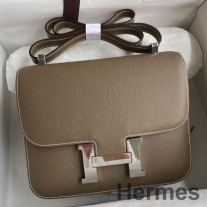 Hermes Constance 24 kézzel készített táska Taupe Epsom borjúbőrből