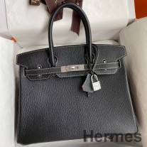 Hermes HSS Birkin 30 kétszínű táska fekete és piros Chevre Mysore bőr színben