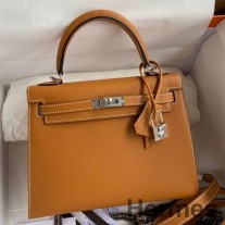 Hermes Kelly Sellier 25 kézzel készített táska toffee Epsom borjúbőrből