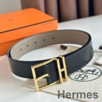 Hermes Nathan 40 mm-es öv szürke Clemence bőrből