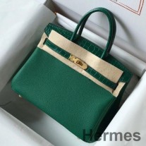 Hermes Touch Birkin 30 cm-es limitált kiadású zöld táska