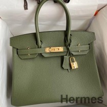 Hermes Birkin 30 Retourne kézzel készített táska Canopee Clemence bőrből