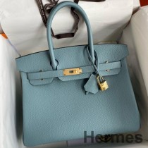Hermes Birkin 30 Retourne kézzel készített táska Ciel Clemence bőrből