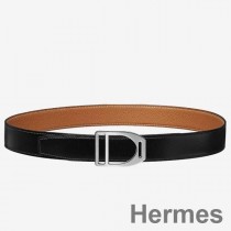Hermes Etrier csatos öv és barna Clemence 32 MM szíj