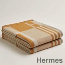 Hermes Ithaque takaró bézs gyapjúból és kasmírból