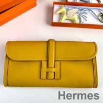 Hermes Jige Elan 29 kuplungtáska sárga, gyors borjúbőrből