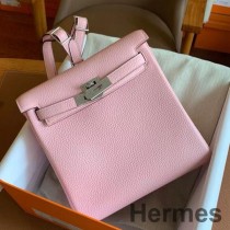 Hermes Kelly Ado hátizsák Rose Sakura Clemence bőrből