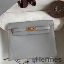 Hermes Kelly Danse II Bag In Blue Glacier Evercolor borjúbőr