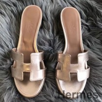 Hermes Oasis szandálok Champagne Swift bőrből