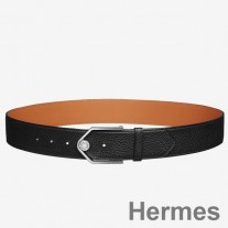 Hermes zwarte Licol 40 MM omkeerbare leren riem