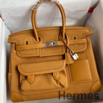 Hermes Cargo Birkin 35 cm limited edition tas in sesamcanvas