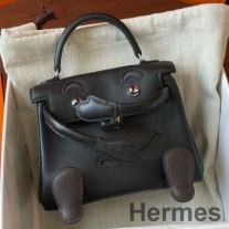 Hermes Kelly Doll Quelle Idole tas in zwart Swift kalfsleer