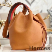 Hermes Licol 17 cm tas in bruin Evercolor kalfsleer