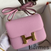 Hermes Constance 18 handgemaakte tas in mauve Sylvestre Epsom kalfsleer