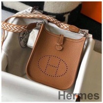 Hermes Evelyne III TPM-tas in goud Clemence-leer