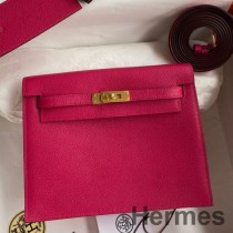 Hermes Kelly Danse II tas in Rose Mexico Evercolor kalfsleer