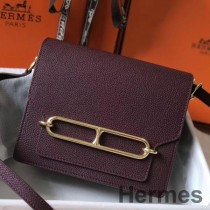 Hermes Mini Sac Roulis 18 cm tas in bordeauxrood Evercolor kalfsleer