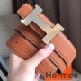 Hermes Constance riemgesp en bruine Clemence 38 MM riem